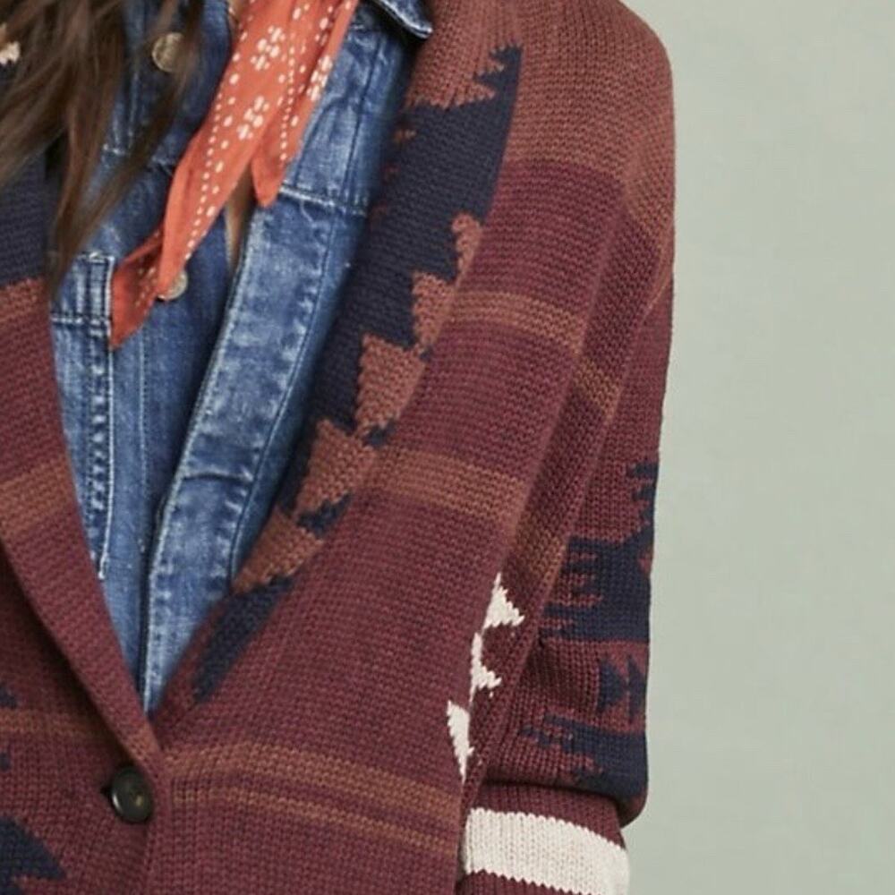 Pendleton Cardigan Shawl Neck Knit Aztec Native Womens Size Medium - Picture 9 of 9